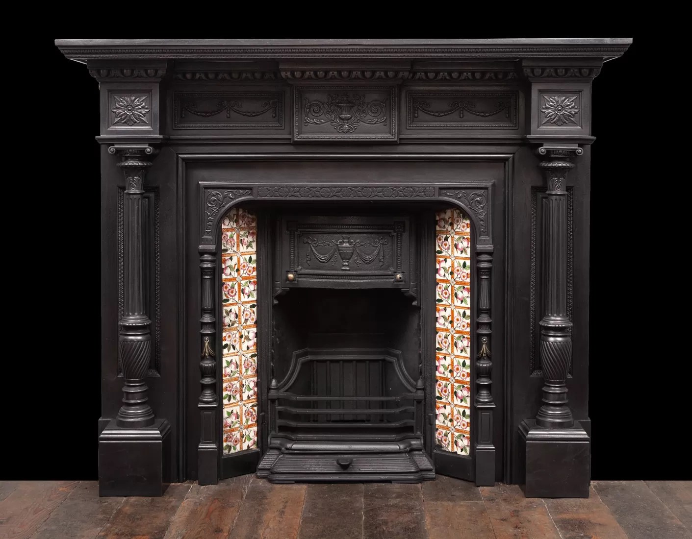 Cast iron Ci210 19th Century, Antique Cast Iron Fireplaces, Antique