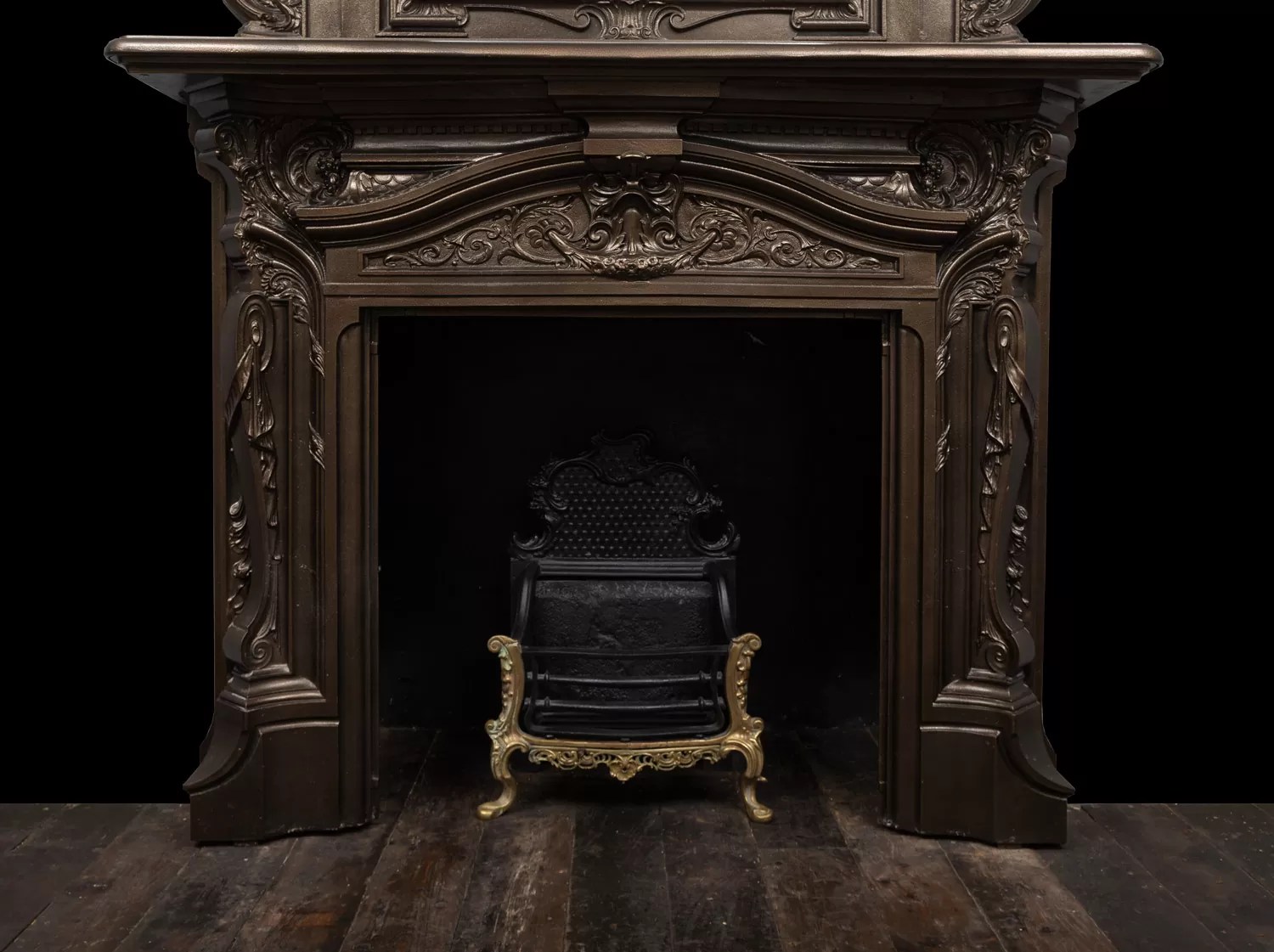 Large cast iron Ci236 19th Century, Antique Cast Iron Fireplaces