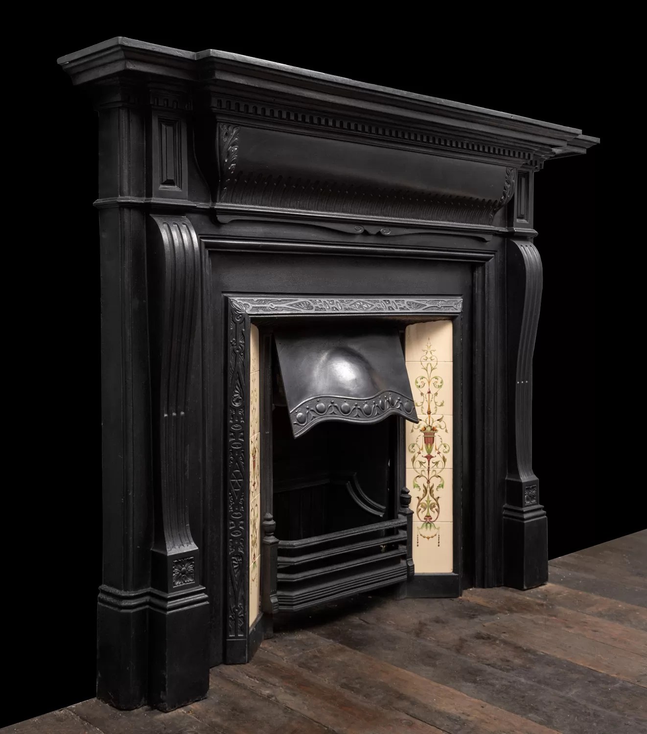 Cast iron Ci240 19th Century, Antique Cast Iron Fireplaces, Antique