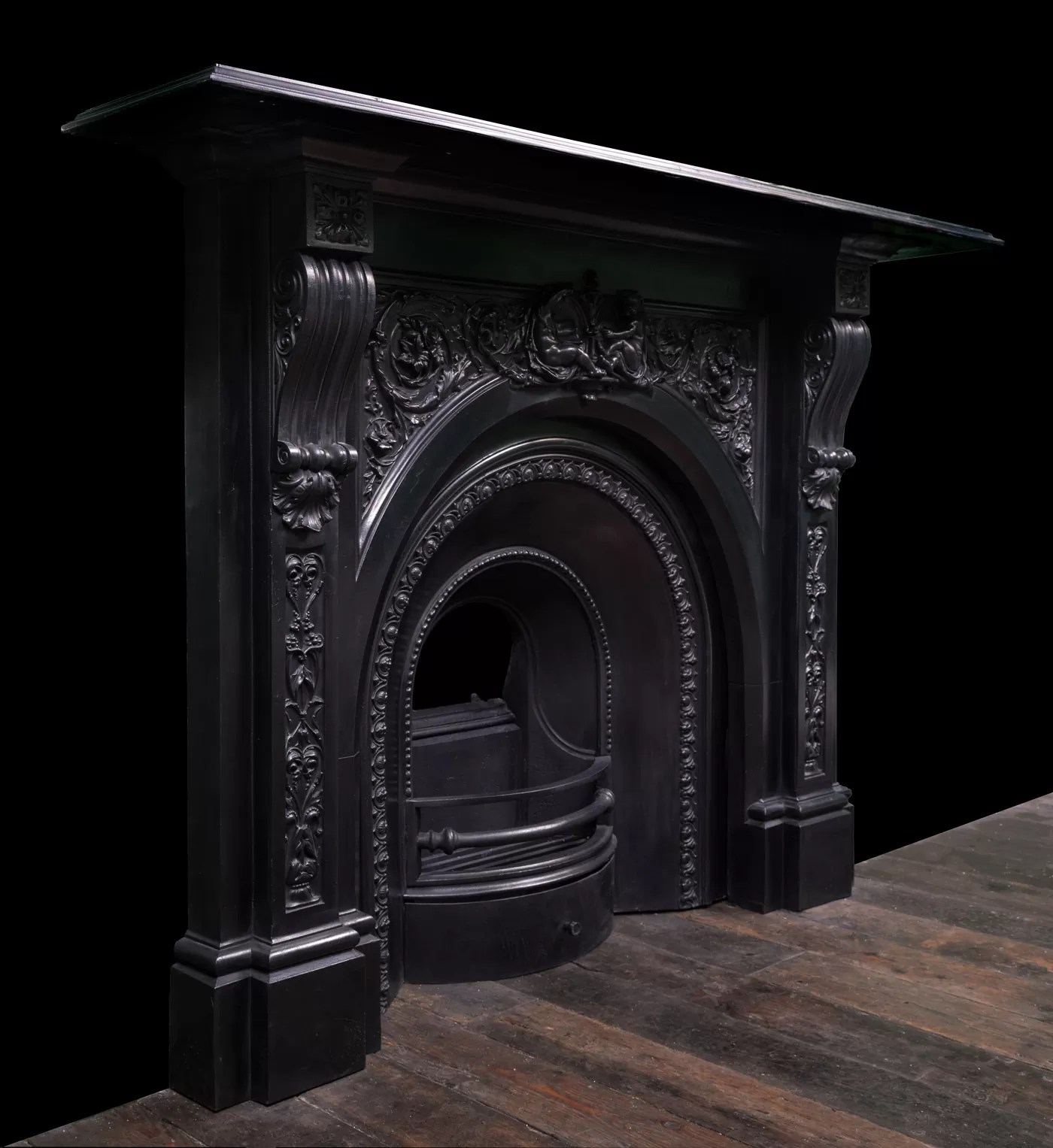 Cast Iron Ci244 19th Century, Antique Cast Iron Fireplaces, Antique