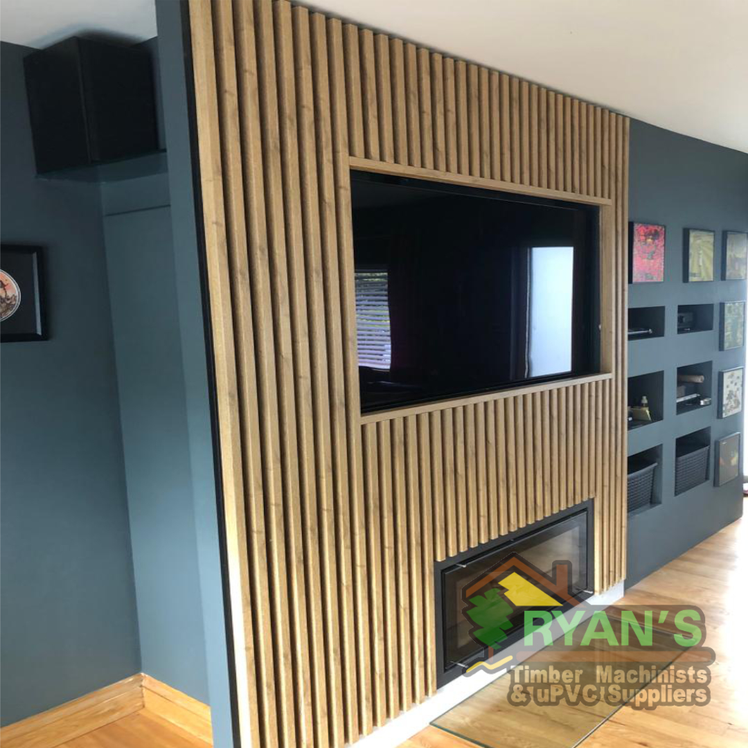 Vertical Panelling Oak Black Ryan's Timber Limerick Buy here