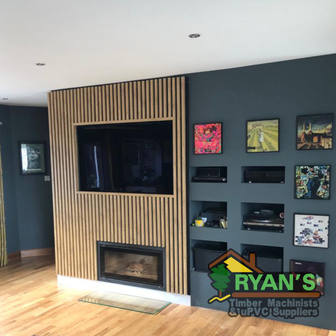 Vertical Panelling Oak Black Ryan's Timber Limerick Buy here