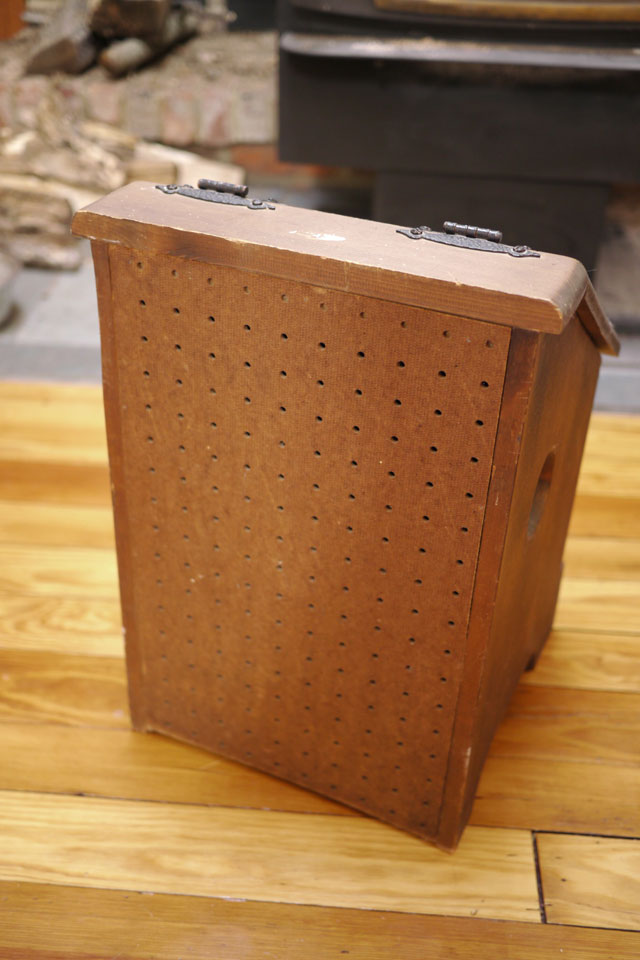 Vintage Primitive Handmade "Tater" Potato Bin Box Crate Solid Pine Wood