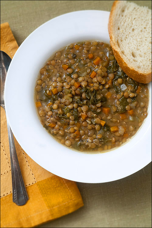 Foie Gras Hot Dog . Austin, TX Lemonlentil soup with mustard greens