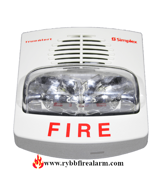 Simplex 49AVWWF Wall White Horn Strobe Rybb Fire Alarm