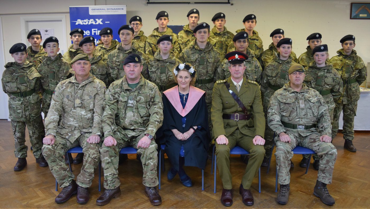 CCF group receive Berets at special presentation Rydal Penrhos