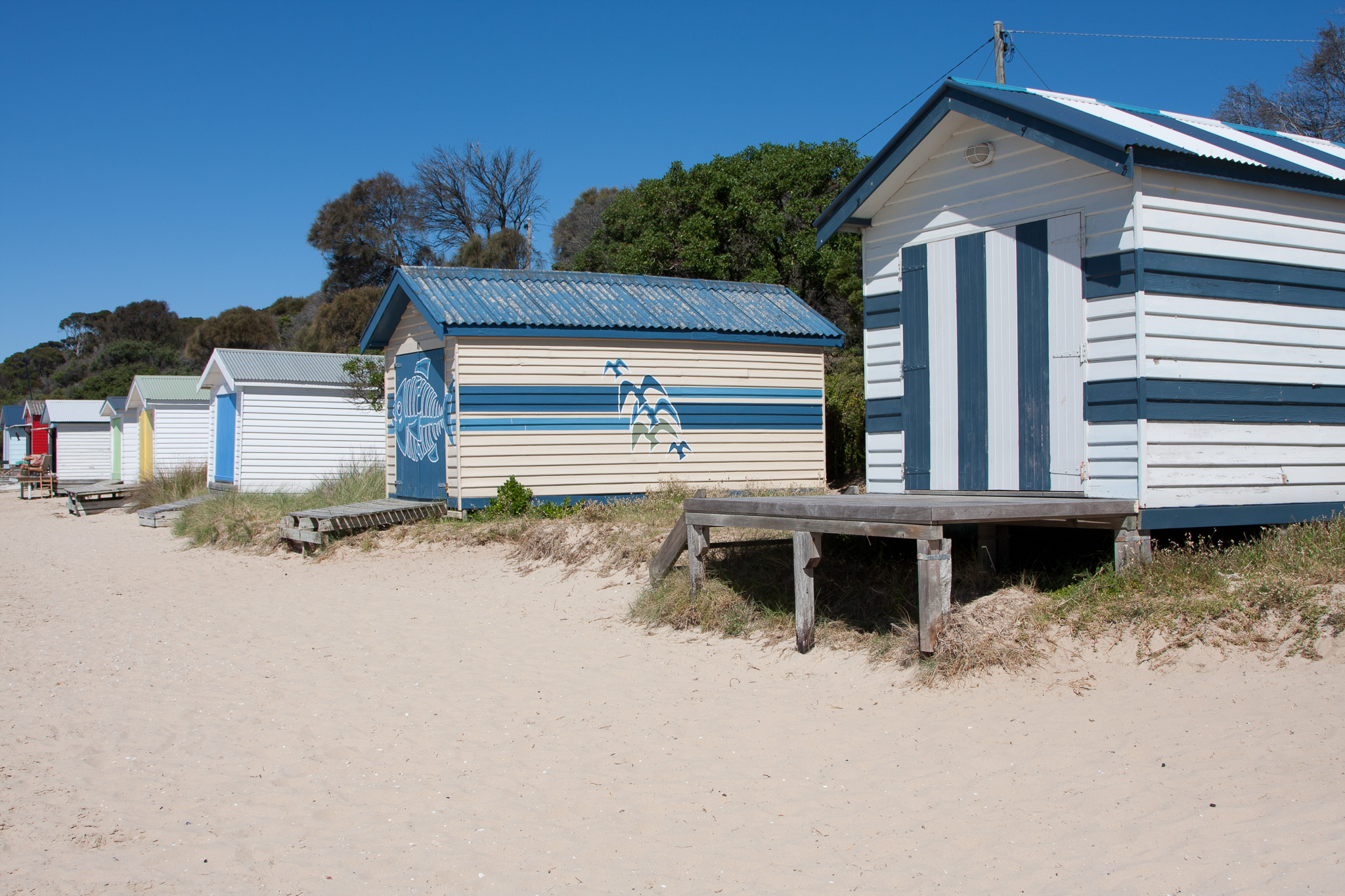Tyrone foreshore Beach boxes RyePixels Photography