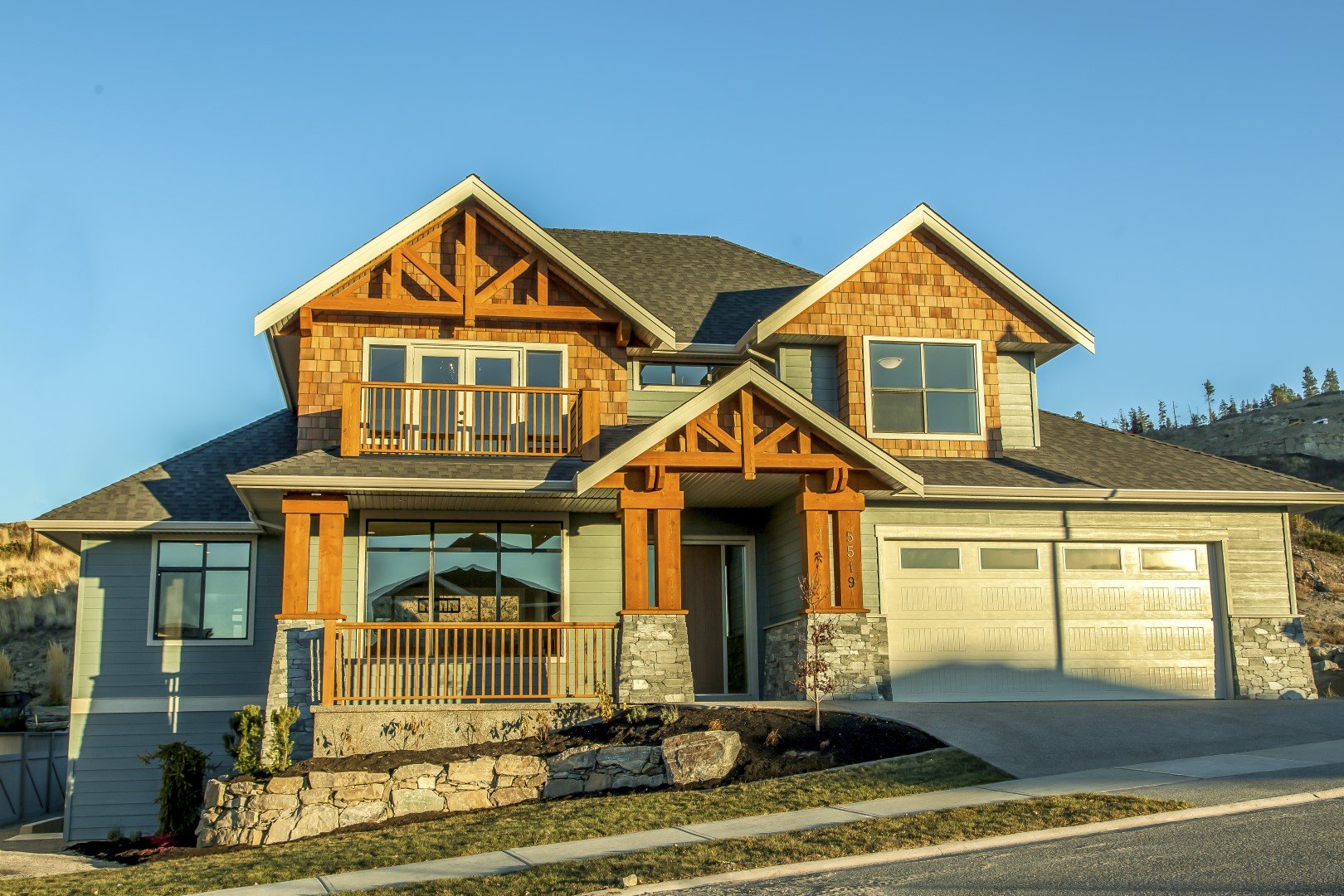 Kettle Valley Mountain Side Exterior Day • Rykon Construction