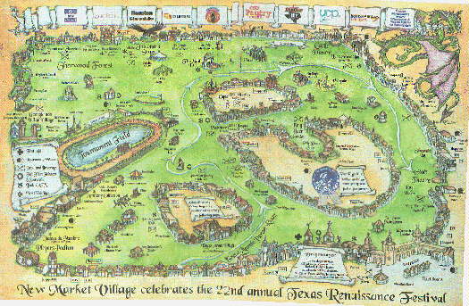 texas renaissance festival 2023 map Map of the Texas Renaissance Festival