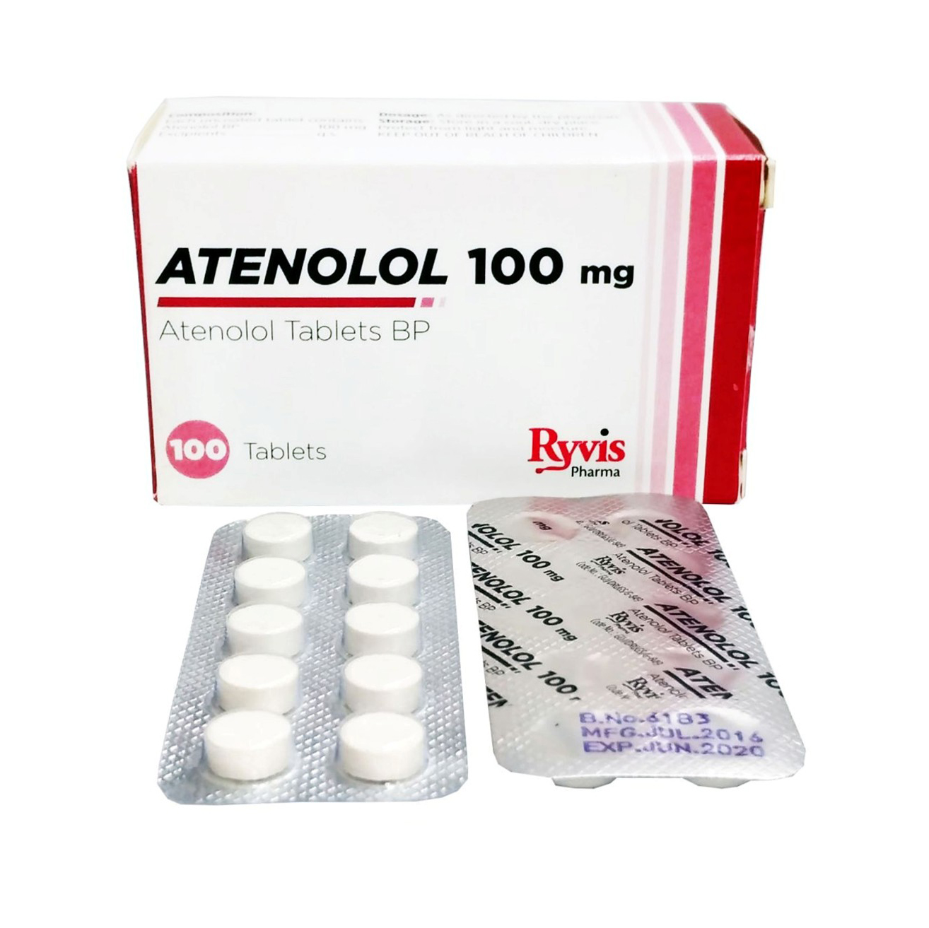 Atenolol Tablets BP 100 mg Ryvis Pharma