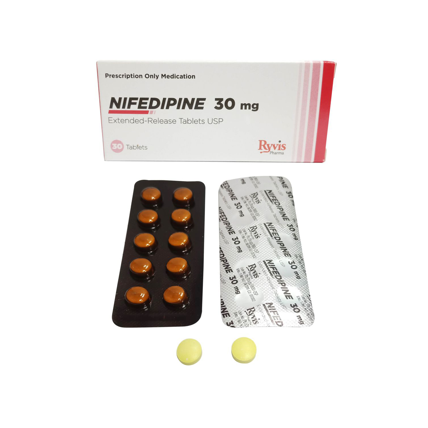 Nifedipine Extended Release Tablets USP 30 mg Ryvis Pharma