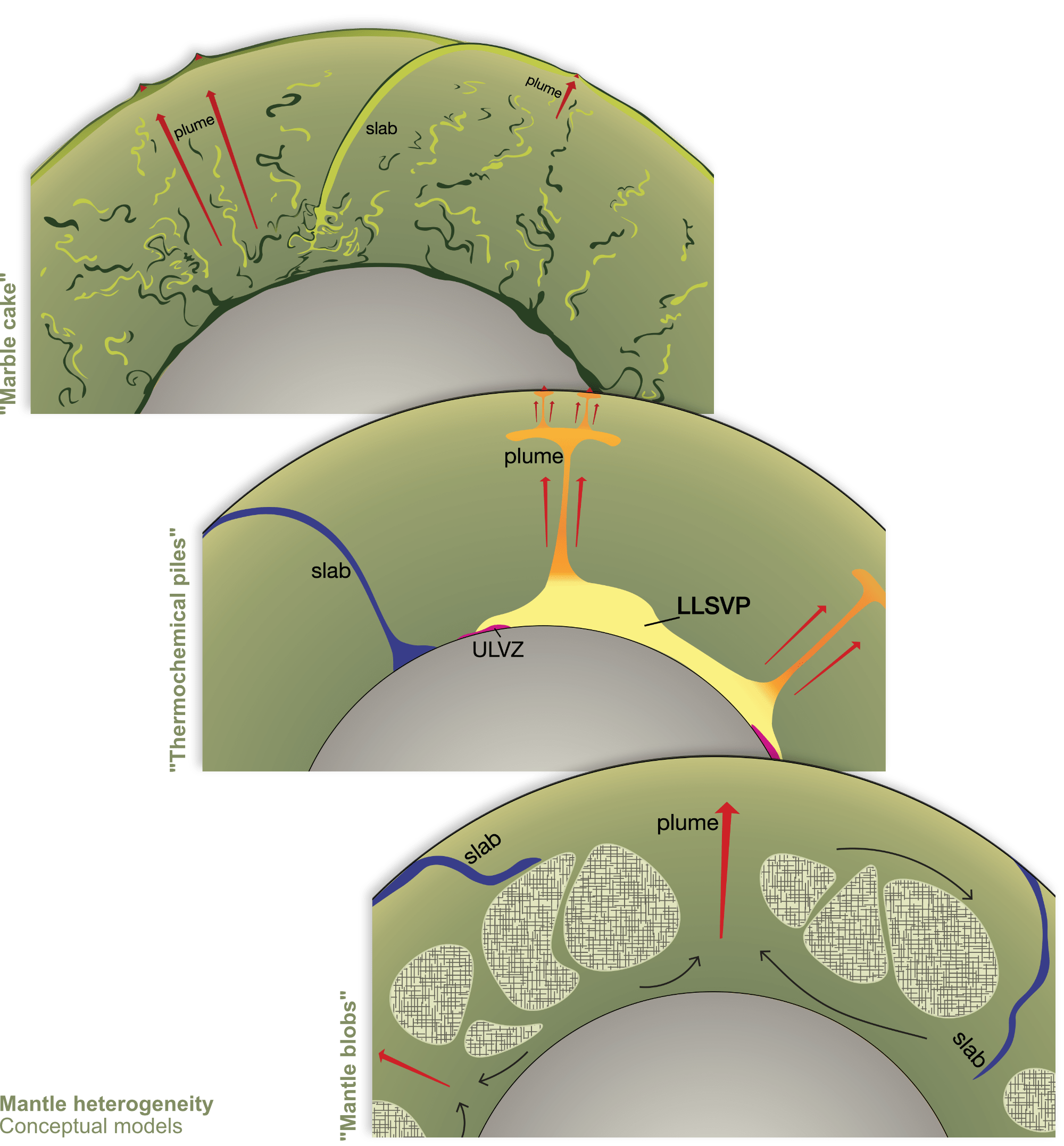 Earth’s mantle heterogeneity theories sInk · accessible science graphics