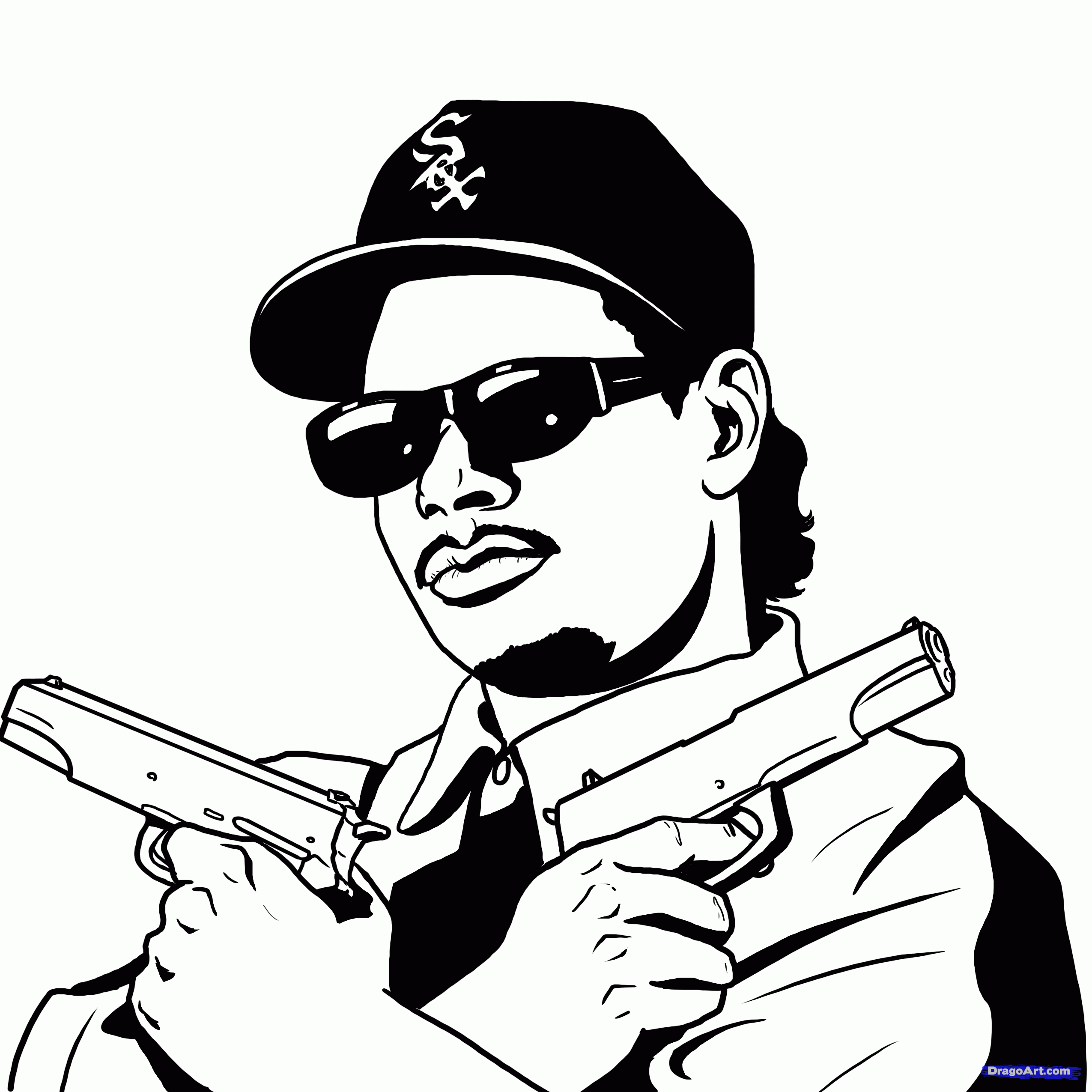 how to draw eazy e, eazy e step 16 draw Pinterest Step music and Drawings