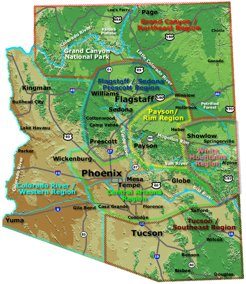 Arizona Map Of National Forest Camping Arizona Camping Map Great Outdoors Pinterest Camping