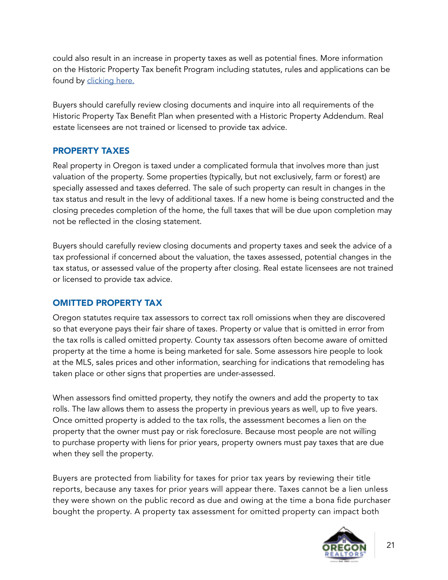 Oregon Property Buyer Advisory View Oregon Real Estate