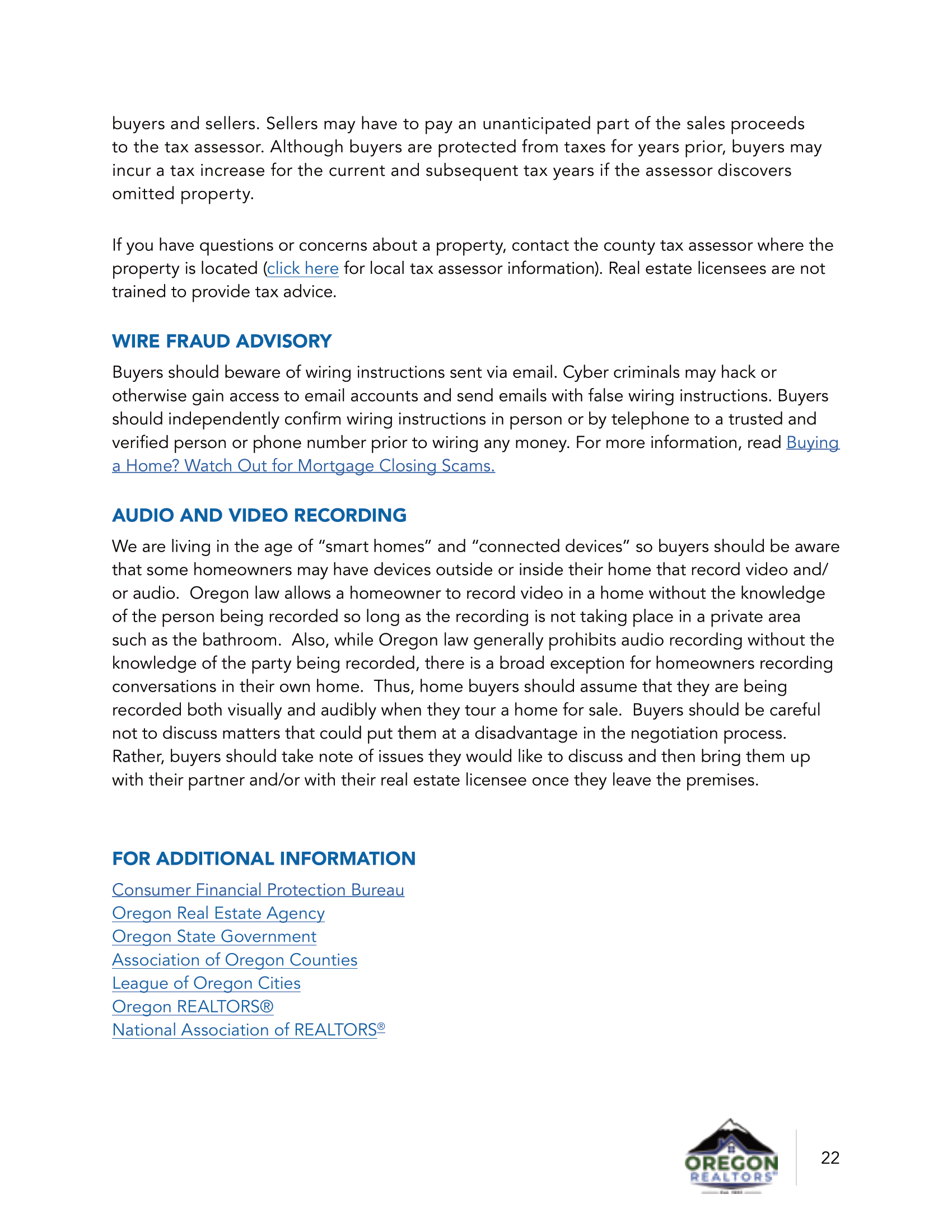 Oregon Property Buyer Advisory View Oregon Real Estate