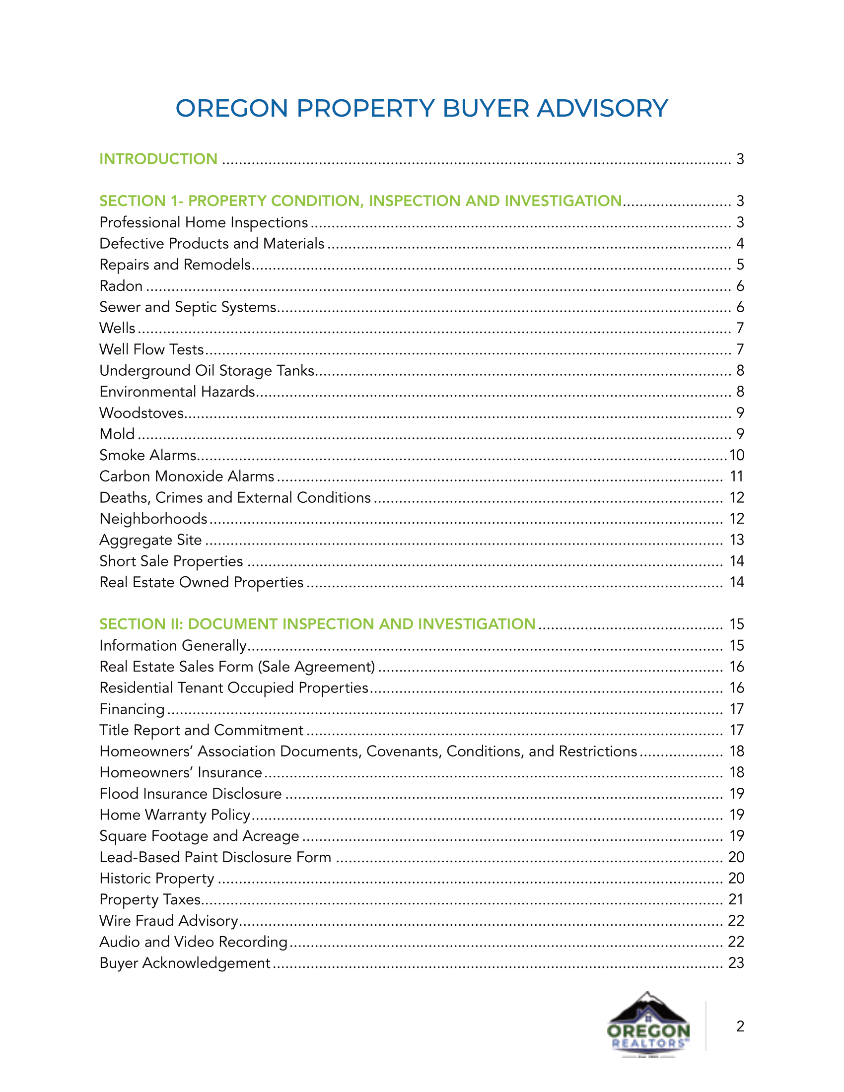 Oregon Property Buyer Advisory View Oregon Real Estate