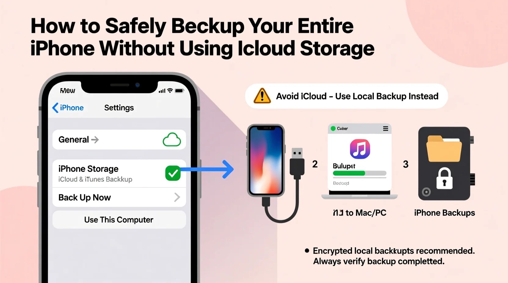 How To Safely Backup Your Entire Iphone Without Using Icloud Storage