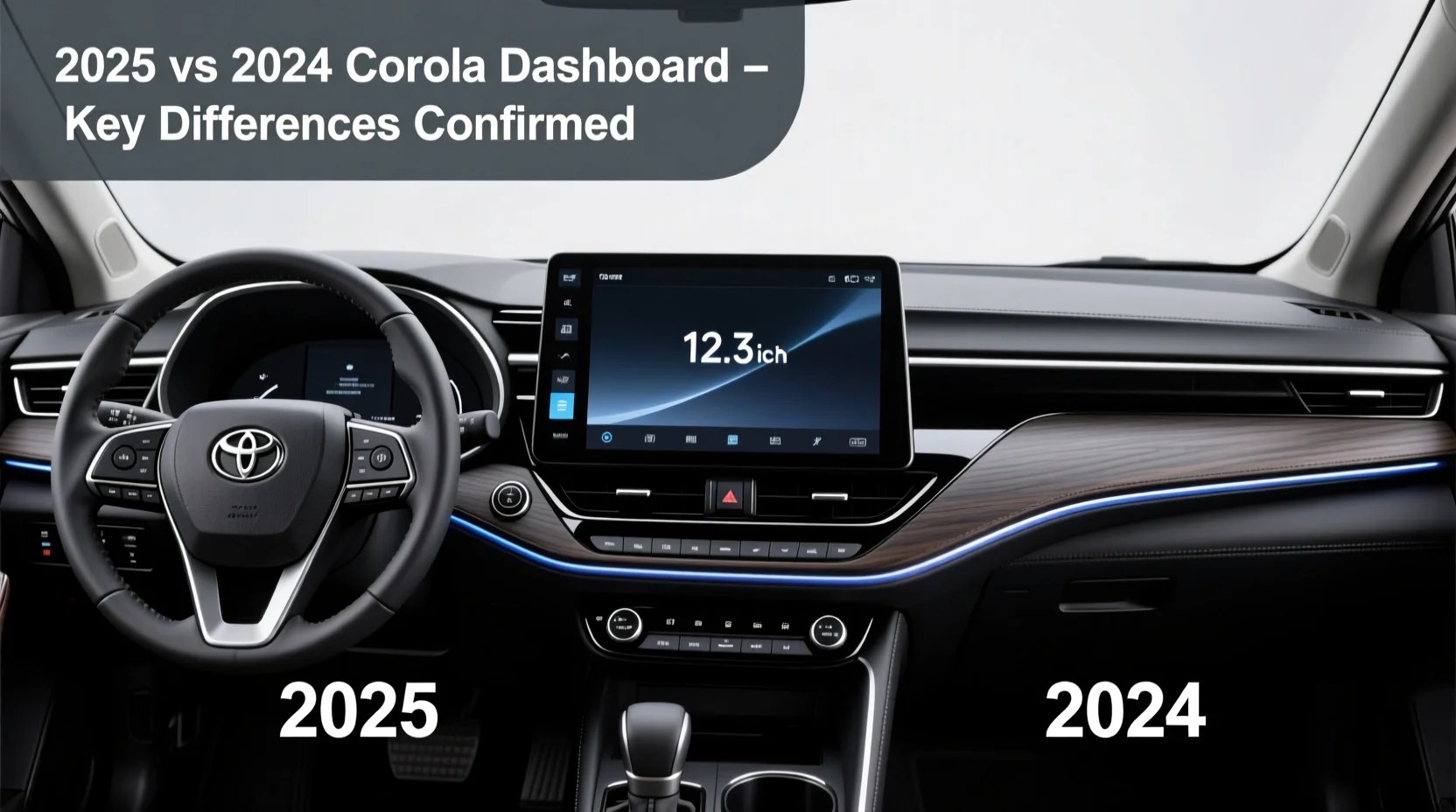 Corolla 2025 vs 2024 Dashboard: Key Differences Confirmed