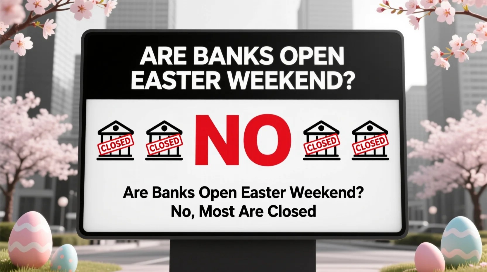 Are Banks Open Easter Weekend? No, Most Are Closed