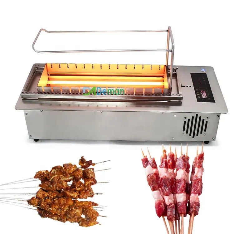 Electric Desktop Barbecue Oven Grill 2800W Stainless Steel BBQ
