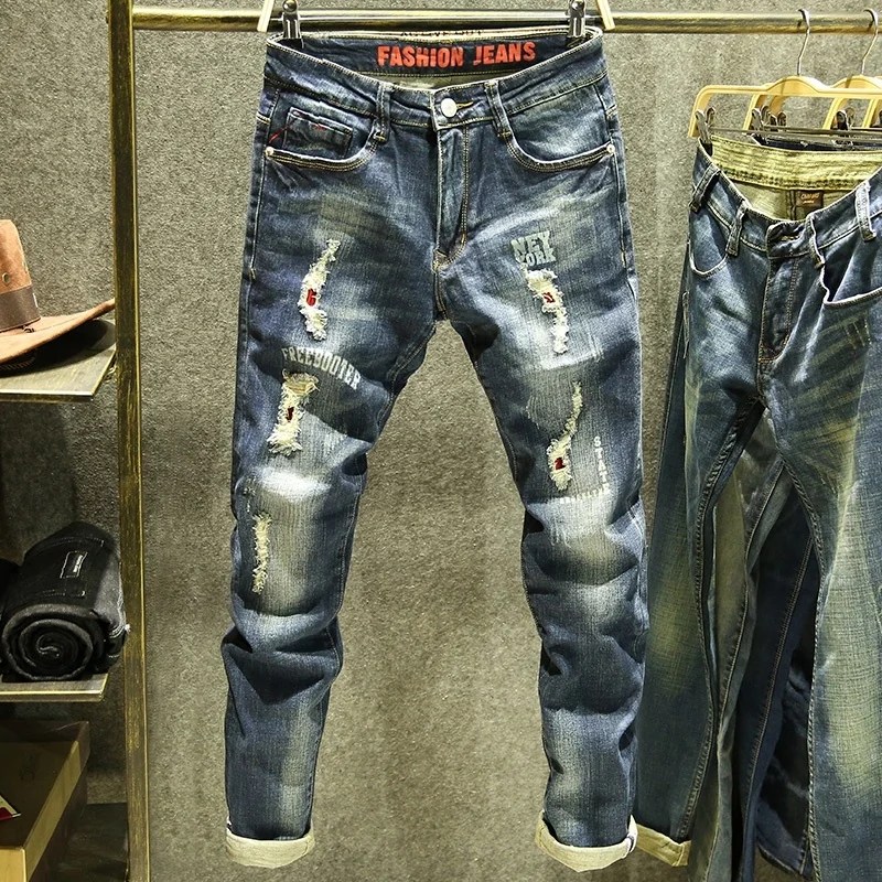 Supply factory wholesale new european & american business men's jeans fashion male jean pants
