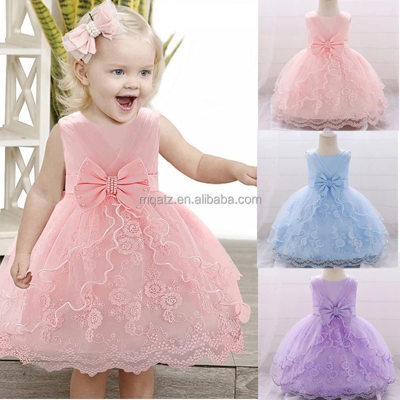 2022 Summer 1 2 Year Baby Girl Dress Party Dresses Girl Clothes Lace