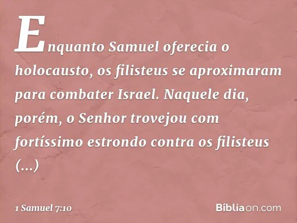 1 Samuel 7 10 Biblia