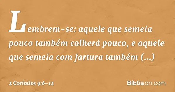 2 CorÃ­ntios 9612 BÃ­blia