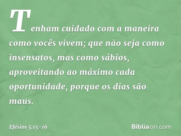 Efesios 5 15 16 Biblia