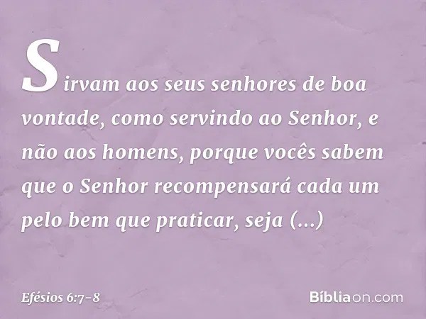 Efesios 6 7 8 Biblia