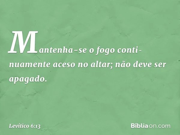 Levitico 6 13 Biblia