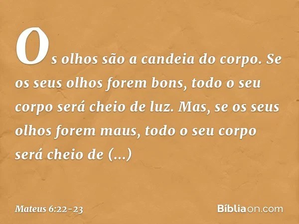 Mateus 62223 Bíblia