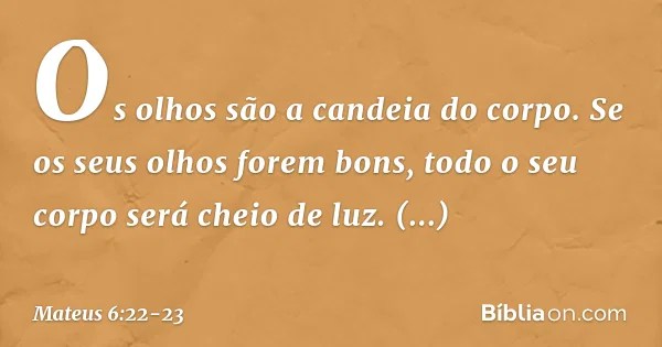 Mateus 62223 Bíblia