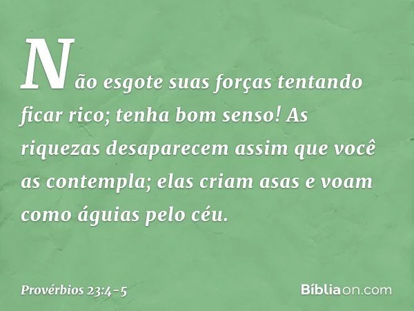 Proverbios 23 4 5 Biblia