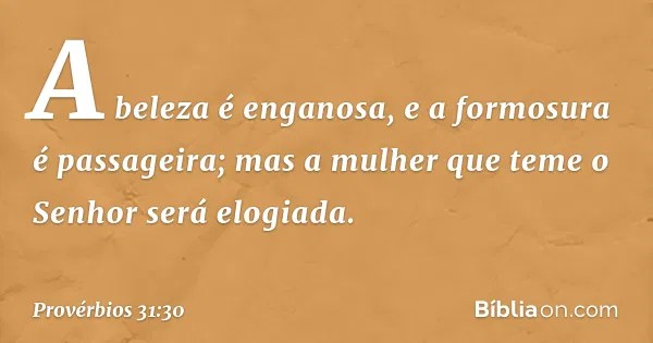 Proverbios 31 30 Mulher Virtuosa Biblia