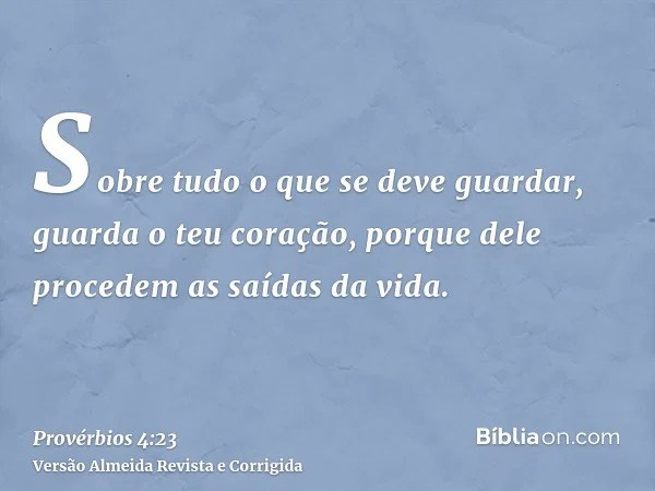 Proverbios 4 23 Guarda O Teu Coracao Biblia