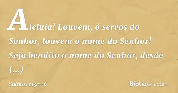 Salmo 11316 Bíblia