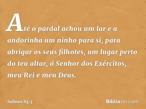 Salmo 84 3 Biblia
