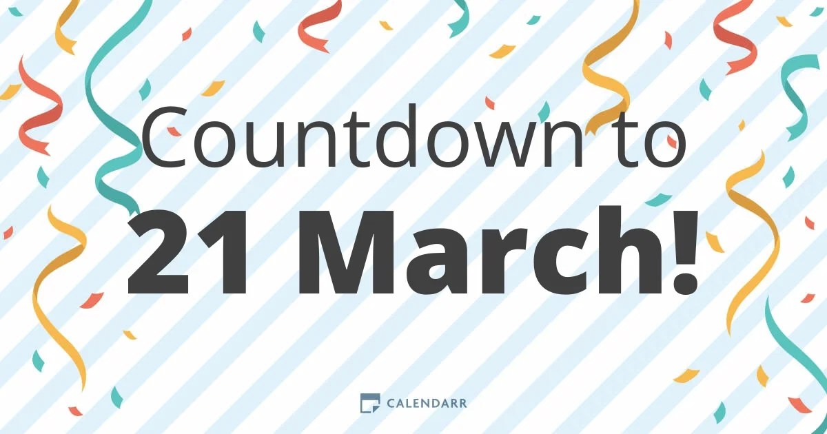 first day of summer 2023 countdown Countdown to 21 March Calendarr