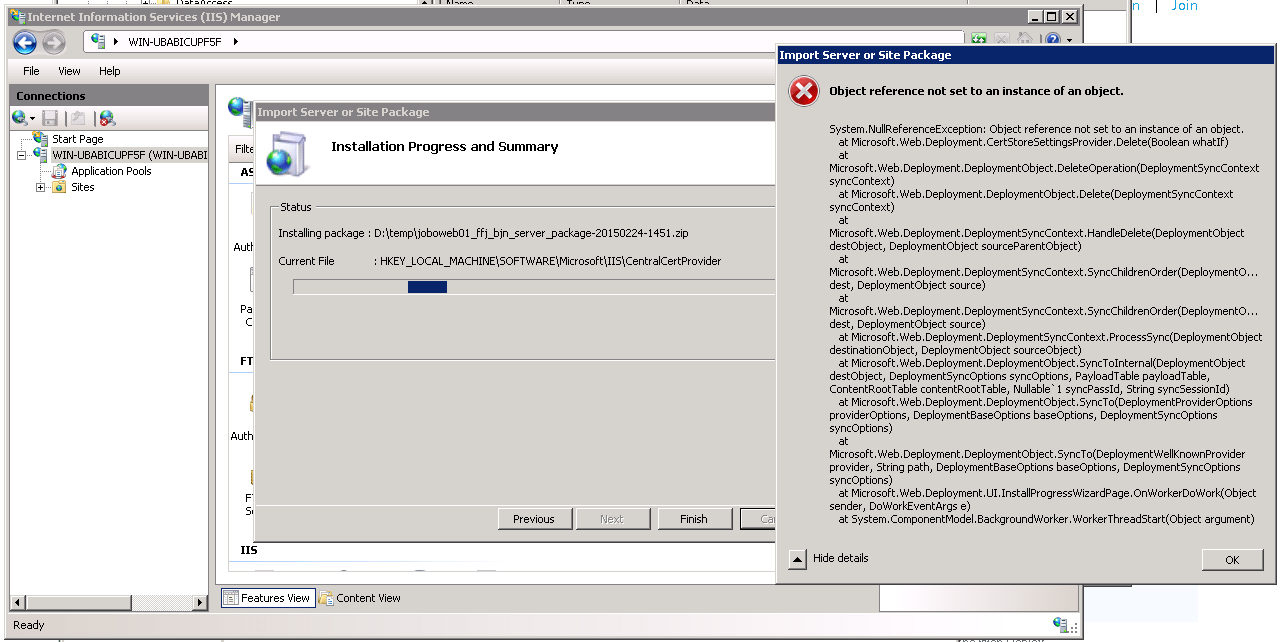 Microsoft Web Deploy Bad Application, or the Worst Application