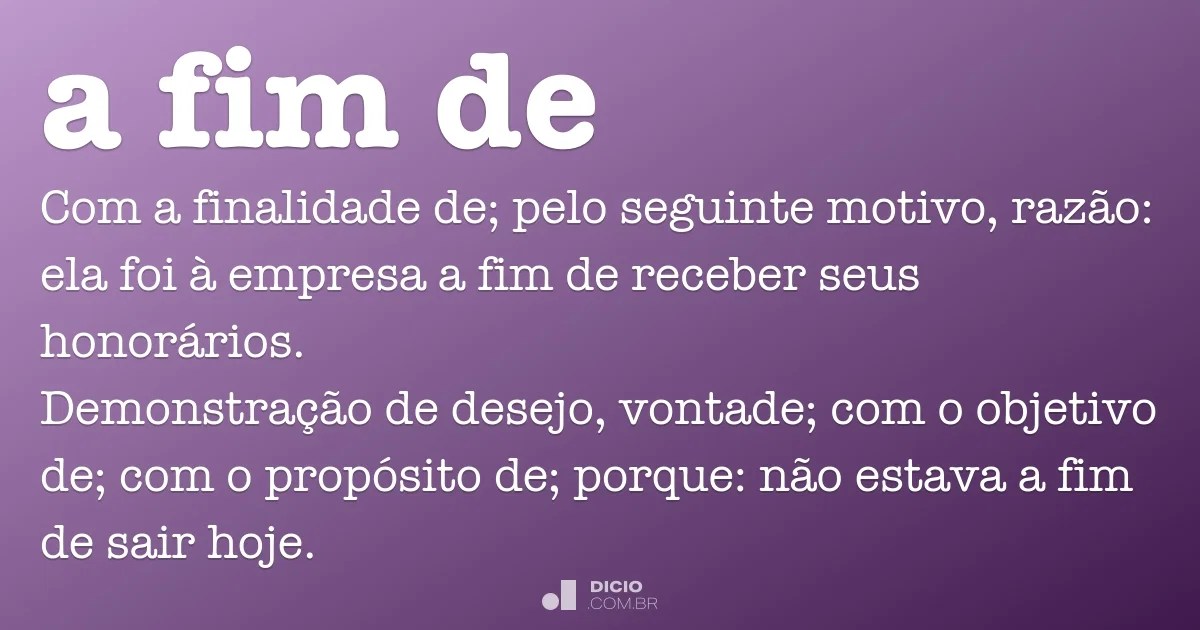 A fim de Dicio, Dicionário Online de Português