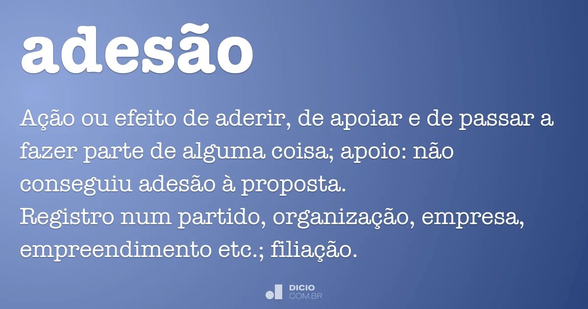 Adesão Dicio, Dicionário Online de Português
