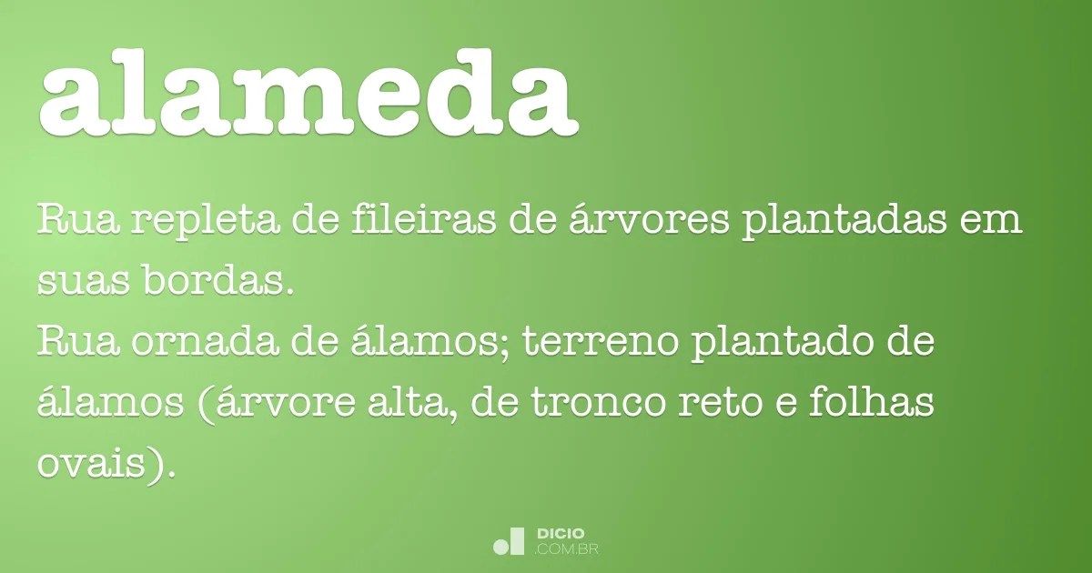 Alameda Dicionário Online de Português