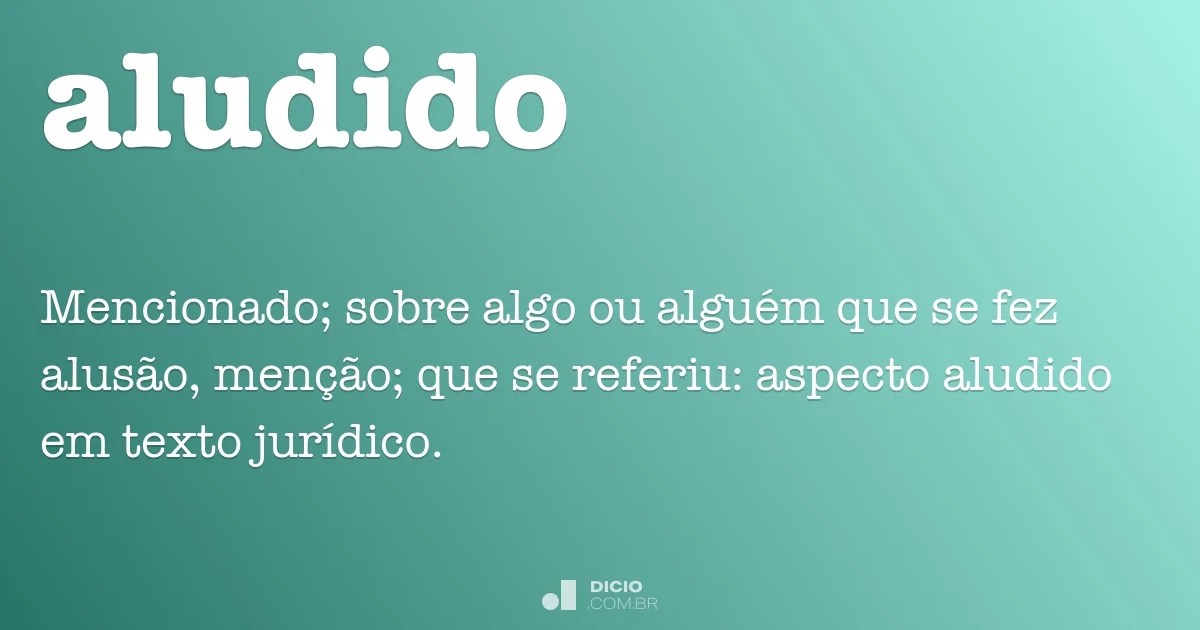 Aludido Dicio, Dicionário Online de Português