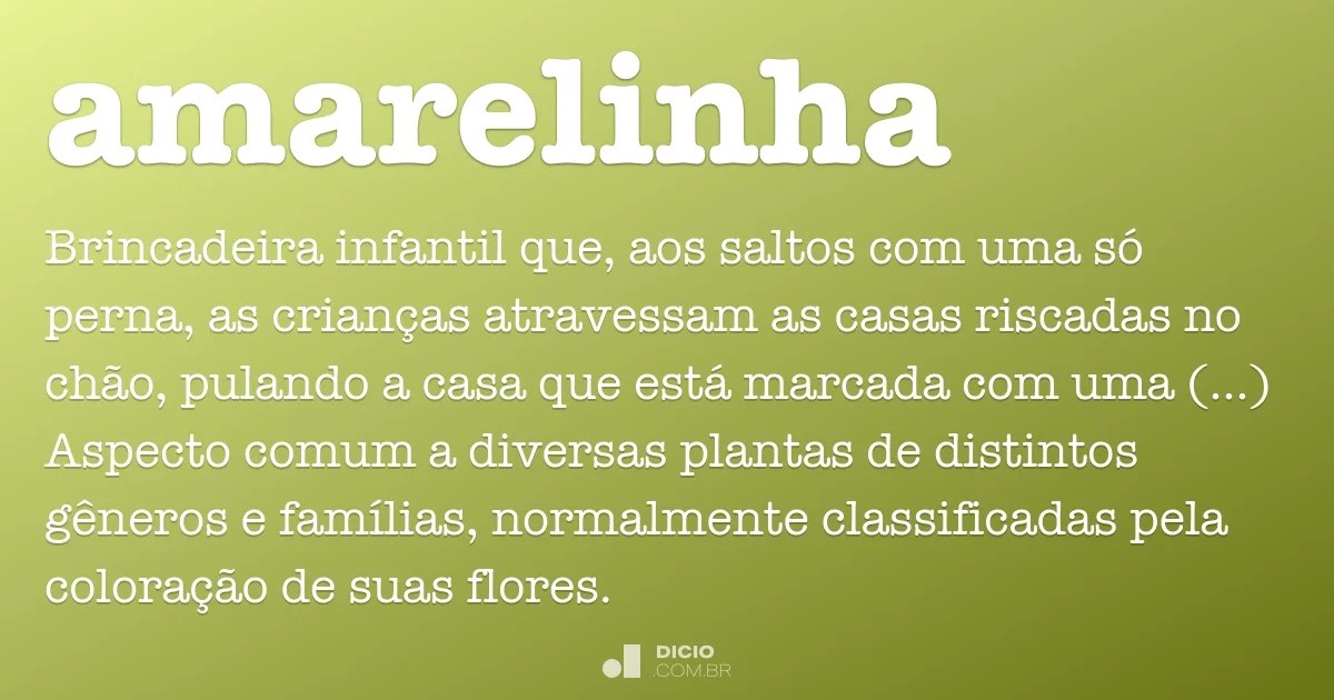 Amarelinha Dicio, Dicionário Online de Português