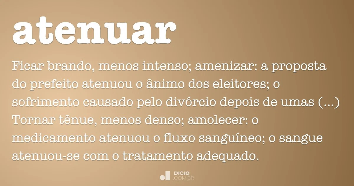 Atenuar Dicio, Dicionário Online de Português
