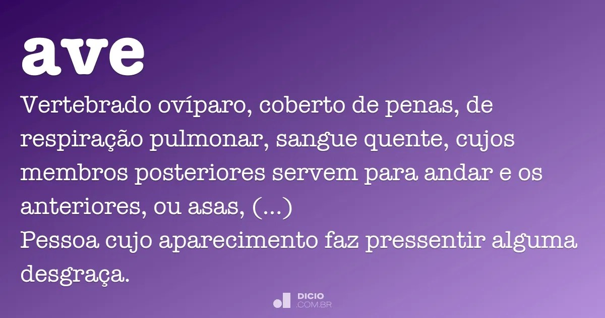 Ave Dicio, Dicionário Online de Português