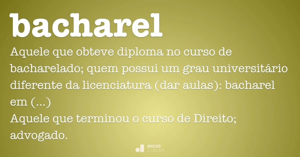 Bacharel Dicio, Dicionário Online de Português