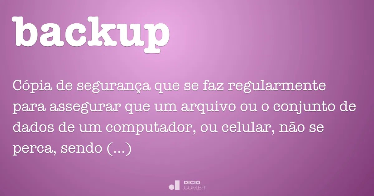 Backup Dicio, Dicionário Online de Português